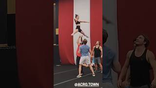 Edward filling for Zeus to Demo with Phyllis partneracro frontflip acrobatics acrotown [upl. by Urias]