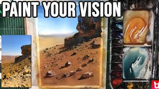 How to Paint According to Your Vision Desert Scene 🌵 [upl. by Aicilev774]