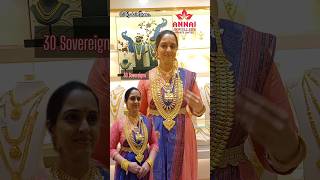 30 Sovereigns Wedding Necklace Haram 5 pieces Jewellery Set Annai Jewellers [upl. by Akimyt750]