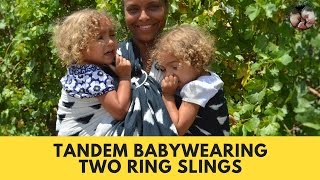 Tandem Babywearing Two Ring Slings [upl. by Jez]