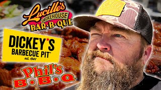 Rib Throwdown Lucilles vs Phils vs Dickeys BBQ  Food Review [upl. by Mya]