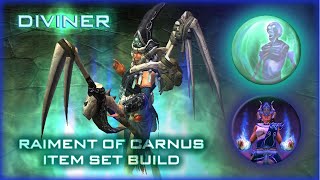 Titan Quest  Acarnania Augur  Raiment of Carnus Item SET CasterStaff Shooter Diviner Build [upl. by Atikaj]