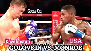 Fierce Battle Of Gennady Golovkin Vs Willie Monroe Jr Highlights [upl. by Kinnard]