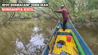 Anak Sungai Sekecil Ini Berkumpulnya Bermacam Ikan Muara mancingmalam [upl. by Len]