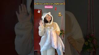 Cutest Bunny Nightsuit From Meesho🧸🍂 meeshohaul winternight nightsuithaul winterwear cutehaul [upl. by Itsirhc]