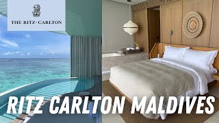 Ritz Carlton Maldives Fari Islands TOUR  Travel Geeks [upl. by Latyrc]