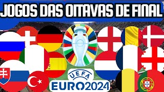 PRÓXIMOS JOGOS DA EUROCOPA OITAVAS 2906 a 0207 [upl. by Dlonyar]