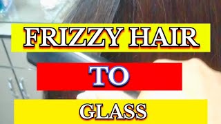 Frizzy hair straightener karne ka tarika  hair straightening at home frizzy hair solution youtube [upl. by Yule832]