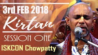 MADHAVA PRABHU KIRTAN  SESSION 1 OF 3  ISKCON CHOWPATTY  3 FEB 2018 [upl. by Finnie]