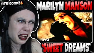 MARILYN MANSON REACTS TO Marilyn Manson  Sweet Dreams Are Made Of This  HALLOWEEN SPECIAL [upl. by Leona]