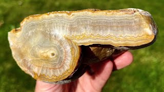 Cutting Uniquely Shaped Agates On my Lapidary Saw Kentucky Rocks [upl. by Yebot]