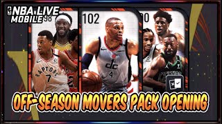 102 OVR OffSeason Movers Masters Pack Opening  NBA LIVE Mobile 21 S5 Off Season Movers [upl. by Barde]