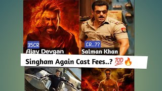 Singham Again Movie Star Cast Fees 😱💯 singhamagain ajaydevgn salmankhan filmyfocusdaily [upl. by Ocir447]