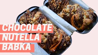 Delicious Chocolate Nutella Babka  Easy Babka Recipe [upl. by Gulgee]