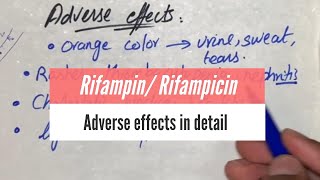 Rifampin  Rifampicin  Adverse Effects in detail UrduHindi [upl. by Terrijo]