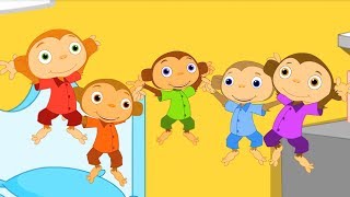 Five little monkeys  Nursery Rhymes  Kids songs  children’s songs [upl. by Burke]