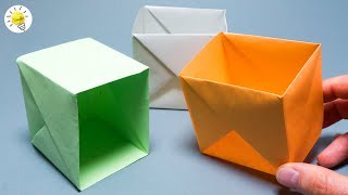 Origami Papier Box Schachtel Anleitung  Basteln mit Papier  Origami Papierschachtel Faltanleitung [upl. by Nosredneh]