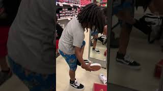 school shopping for kindergarten pt 2  shoe dept walmart hibbett shoe carnival [upl. by Yelsew]