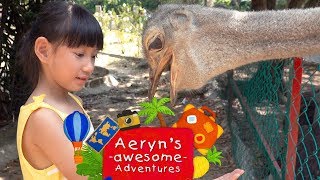 Aeryns Awesome Adventures  Riding Ostrich  Biggest Fruit  Super Slide  Lexis Hibiscus Hotel [upl. by Ahseniuq]