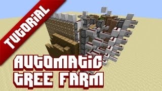 Minecraft Tutorial Automatic Tree Farm [upl. by Yenetruoc66]