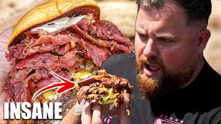 GIANT PASTRAMI BURGER IN EAST LONDON  FOOD REVIEW CLUB [upl. by Heilman639]