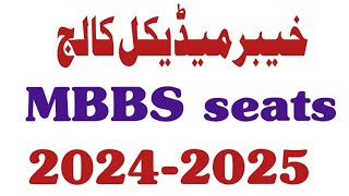 KMU mbbs seats 2024  KMU mbbs seats 2024  KMC mbbs  kpk mbbs seats [upl. by Celeski606]