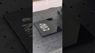 Black acrylic laser engraving test  ComMarker B4 20w fiber laser engraverfiberlaser laser [upl. by Joan]