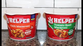 Hamburger Helper Chili Macaroni amp Tomato Basil Macaroni Review [upl. by Enamrahs]