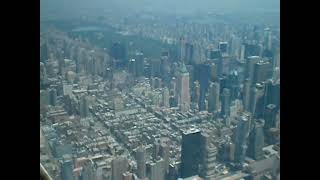 FLYING ABOVE MANHATTAN NEW YORK IN A CESSNA PLANE ALONG THE HUDSON RIVER GETTING A BIRDS EYE VIEW [upl. by Stoops]