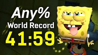 The First 41  SpongeBob SquarePants Battle for Bikini Bottom Any Speedrun World Record [upl. by Nilorac673]