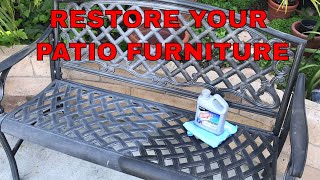 Restore and Protect Aluminum Yard Furniture in Minutes  PROTECTS TOO [upl. by Amalia]