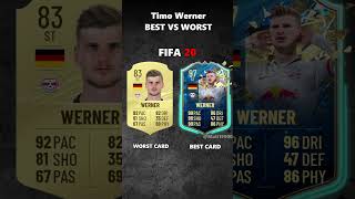 TIMO WERNER BEST VS WORST CARD IN EVERY FIFA 1025 eafcwerner tottenham germany [upl. by Attayek937]