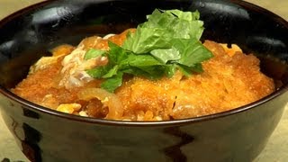 How to Make Katsudon Pork Tonkatsu Rice Bowl Recipe  Cooking with Dog [upl. by Domel]