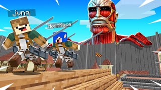 TITÃS do ATTACK on TITAN  MINECRAFT TESTA MOBS [upl. by Alleyne]