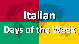 Learn Italian part 1  Days of the Week [upl. by Nanahs580]