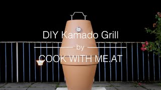 DIY Kamado Grill  Flowerpot Smoker Galileo  COOK WITH MEAT [upl. by Atiuqnahs]