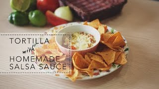 Tortilla with Homemade Salsa Suace [upl. by Ellenyl]