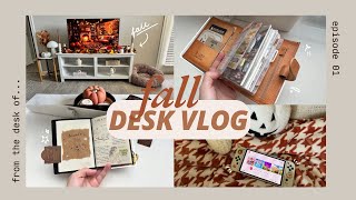 FALL DESK VLOG  crafting planner things happy mail home decor  from the desk of… ep 01 [upl. by Adnoryt]