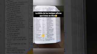 La Biblia de los testigos afirma que Cristo es Dios shorts cristo [upl. by Nylzaj]