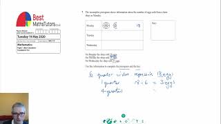 Pictograms GCSE Maths Edexcel foundation Paper 1 May 2020 Question 7 [upl. by Strepphon]