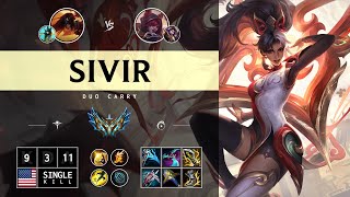 Sivir ADC vs Xayah  NA Challenger Patch 1414 [upl. by Ongun50]