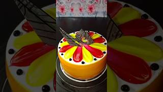 Multi color cake design new look design training video ty short video short feed [upl. by Kendall15]