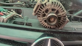 Mercedes C250 D Alternator Change How to remove and replace [upl. by Aracal]