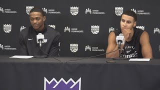 DeAaron Fox Keegan Murray  Sacramento Kings vs Rockets Postgame Interview 12324 [upl. by Ydnahs578]