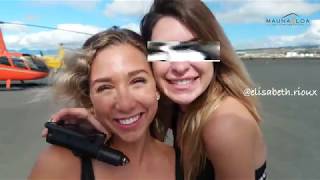 Oahu Helicopter Tour with elisabethrioux Mauna Loa Helicopter Tours gopro [upl. by Ahsiemat]