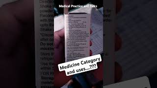 Medicine Category and uses🧑‍⚕️🧑‍⚕️ 💉💊viralshortsdoctorMedicalPracticeandTalks [upl. by Adnawyek607]