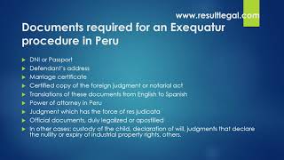 What is an Exequatur procedure in Peru [upl. by Nawud942]