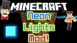 Minecraft NEON LIGHTS Mod Glowing Blocks Disco Party Creeper Illumination [upl. by Adnic]