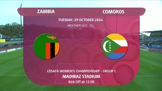 1st Half Zambia vs Comoros highlights HollywoodBets COSAFA Womens Championship 2024 Today Match [upl. by Crista]