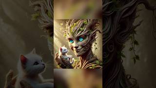 Mr Tree Saves the Little White Cat cat cutecat kitten catlover chatgpt4 ai kucing [upl. by Boucher]